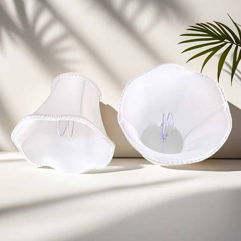 Abat-jour cloche festonnés à galon tressé, lot de 3 ou 6, Ø 13 cm