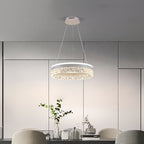 Suspension anneau LED Ø 40 cm, diffuseur effet glace, trois teintes