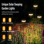Lampe solaire de jardin oscillante sur tige souple, lot de 4 IP65