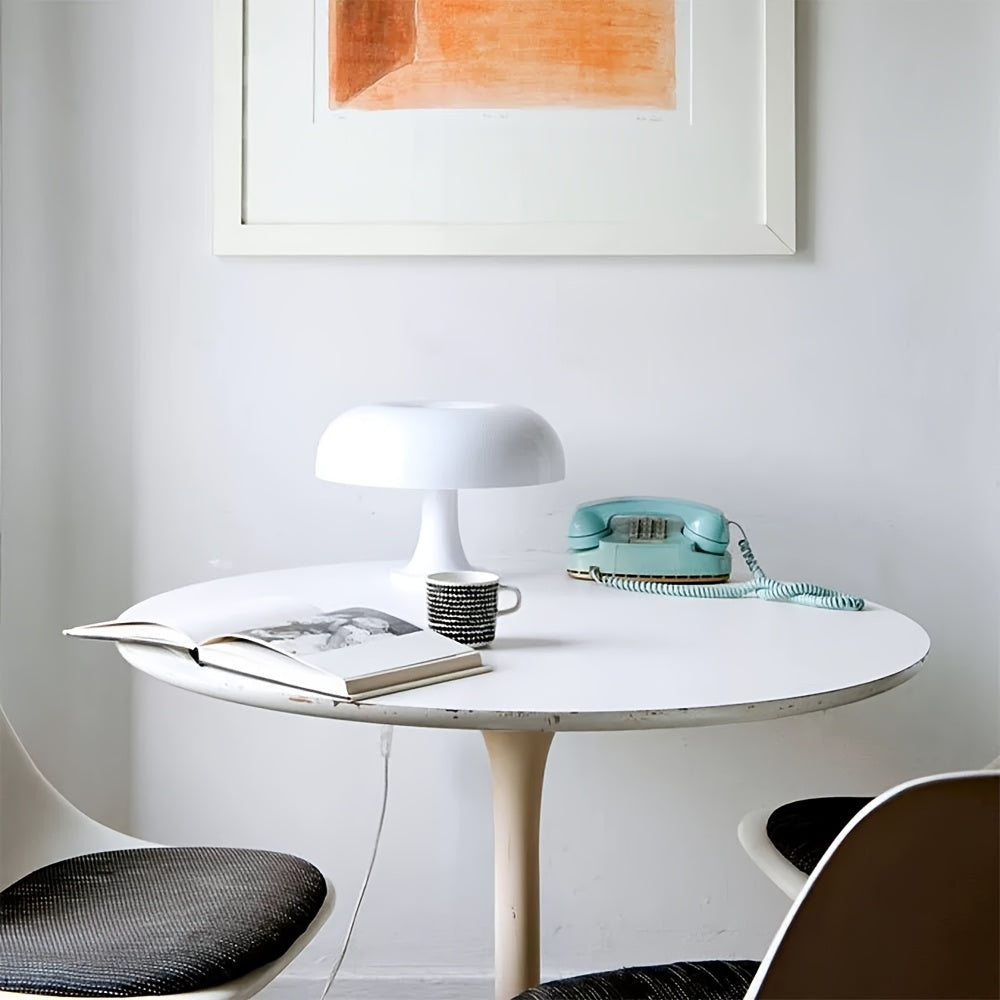 Lampe champignon blanche en acrylique, variateur et trois teintes, USB