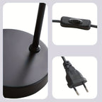 Lampe de chevet noire en métal à tête orientable, douille E27