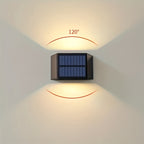 Applique murale solaire double faisceau blanc chaud, angle réglable