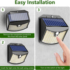 Applique solaire à détecteur 70 LED lumière chaude, IP65
