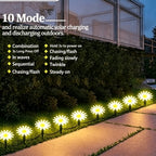 Guirlande solaire marguerites blanches ou colorées, 10 modes