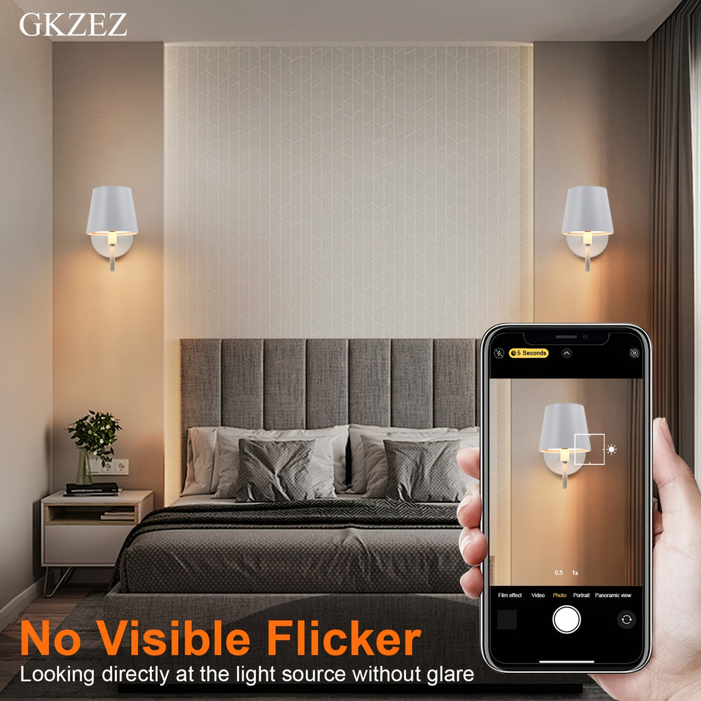 Applique murale sans fil rechargeable à tête amovible, cinq coloris