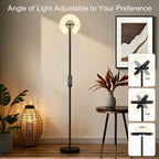 Lampadaire LED double anneau avec télécommande, 1900 à 6500 K