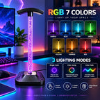 Lampe d'ambiance support de casque, tube à bulles RVB tactile