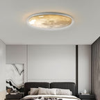Plafonnier LED lune Ø 40 cm, télécommande, minuterie et mémoire