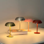 Lot de 2 lampes champignon sans fil en métal doré brossé, tactiles