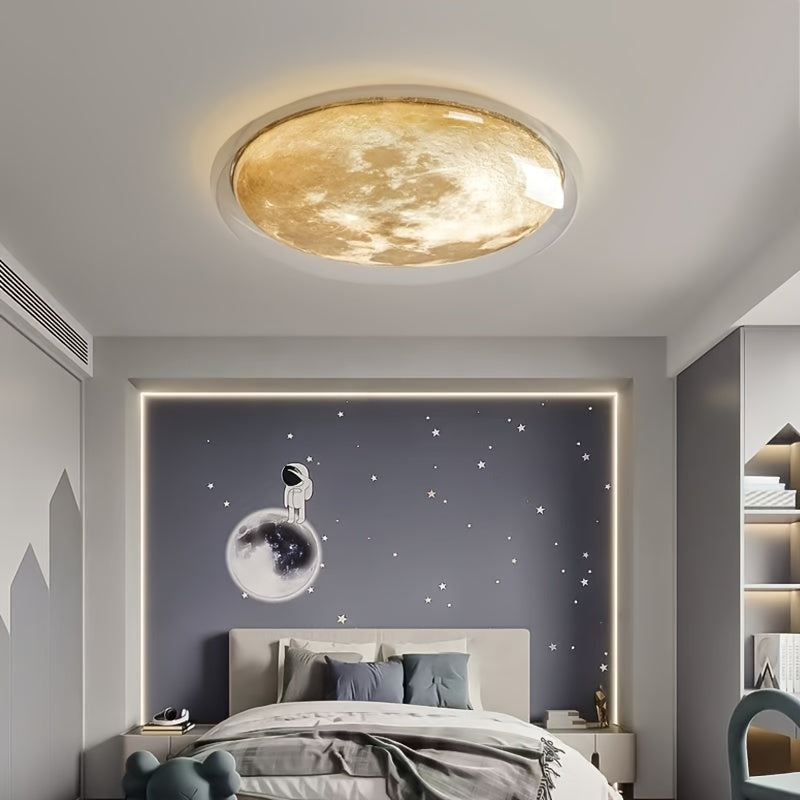 Plafonnier LED lune Ø 40 cm, télécommande, minuterie et mémoire