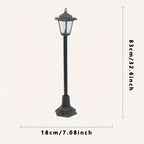 Lampadaire solaire rétro de 82 cm pour allée de jardin, IP44