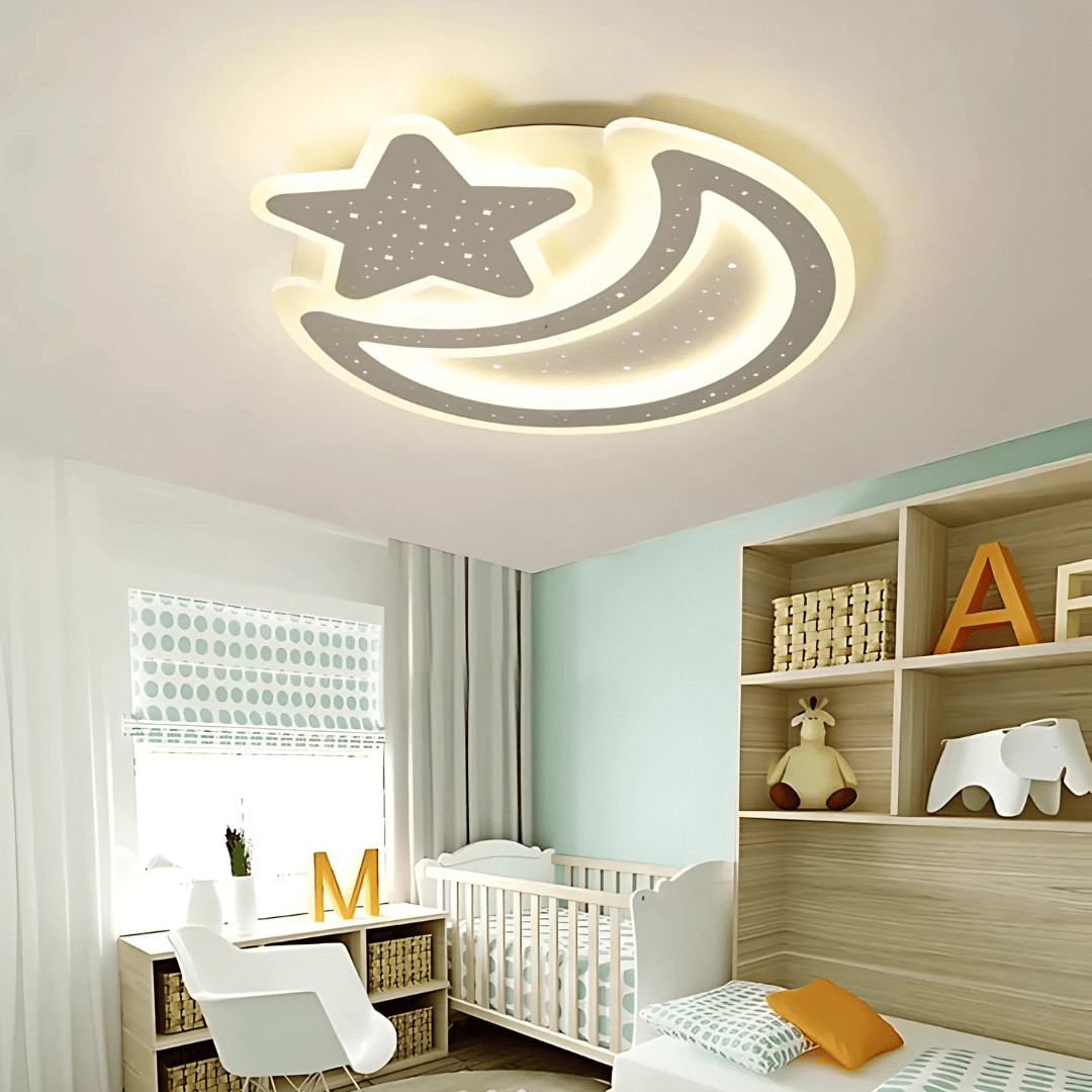 Lune et étoile lumineuses pour une chambre d'enfant