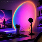 Lampe projecteur coucher de soleil orientable à 180°, 16 couleurs