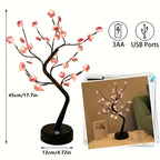 Lampe arbre à fleurs de prunier LED, 45 cm, branches modelables