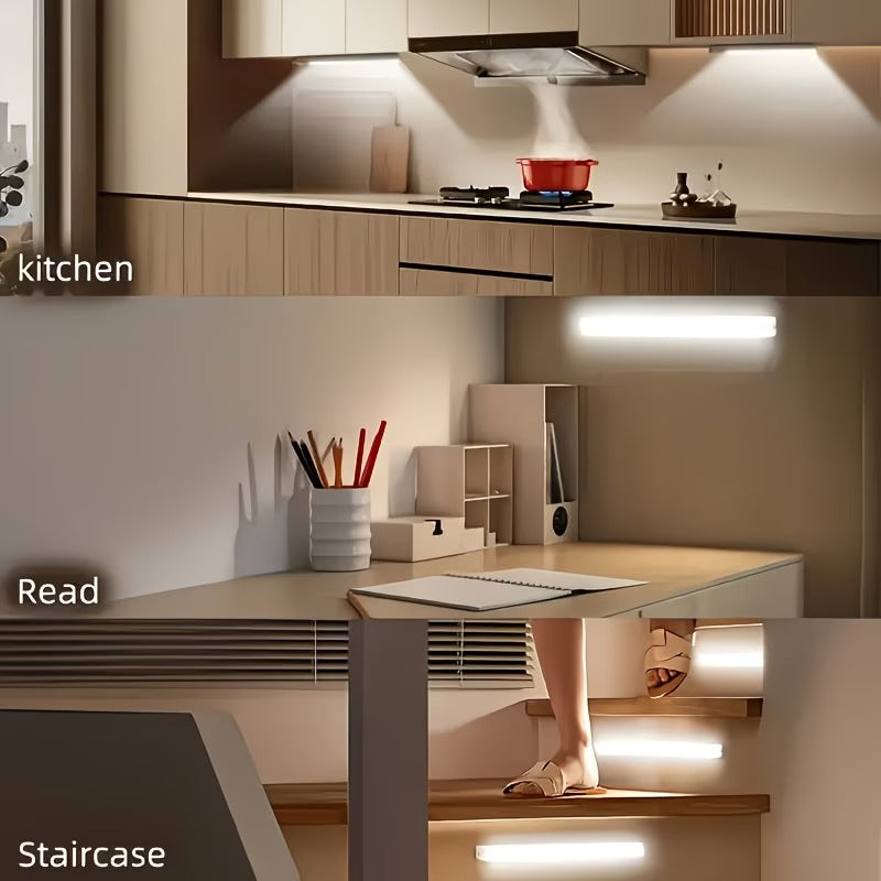 Lot de 2 lampes LED aimantées à détecteur, 30 cm, chaud ou froid