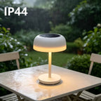 Lampe de table champignon solaire et USB-C, tactile, noire ou blanche