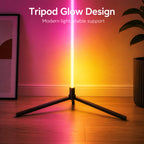 Lampadaire trépied LED RVB synchronisé à la musique, 107 cm