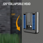 Applique solaire pliable à détecteur, tête rabattable à 120°