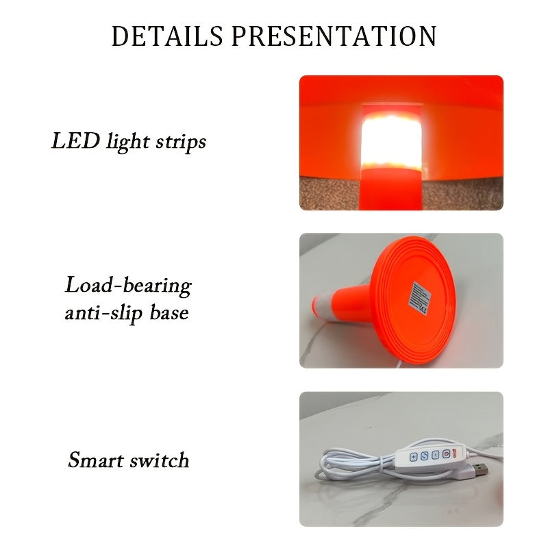 Lampe champignon rétro orange ou blanche, deux formats, USB