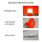 Lampe champignon rétro orange ou blanche, deux formats, USB