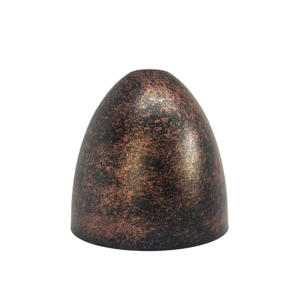 Petit abat-jour cloche en métal à patine cuivrée, Ø 13,8 cm, M10