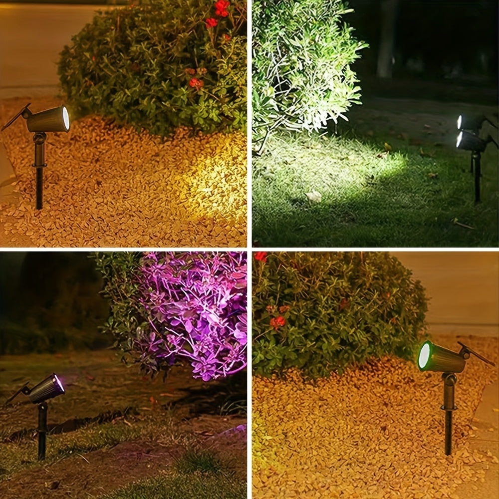 Spot solaire à piquet 9 LED orientable IP65, lot de 2 ou 3