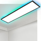 Panneau LED rectangulaire RVB à cadre noir, 120 cm, télécommande