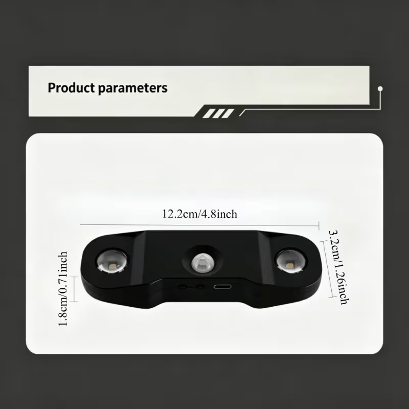 Applique murale LED noire extra-plate à détecteur, lot de 2, 3 teintes