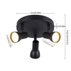 Spot de plafond noir orientable GU10, simple ou barre de 3 spots