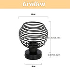 Plafonnier noir à cage spirale en métal, Ø 16 cm, douille E27
