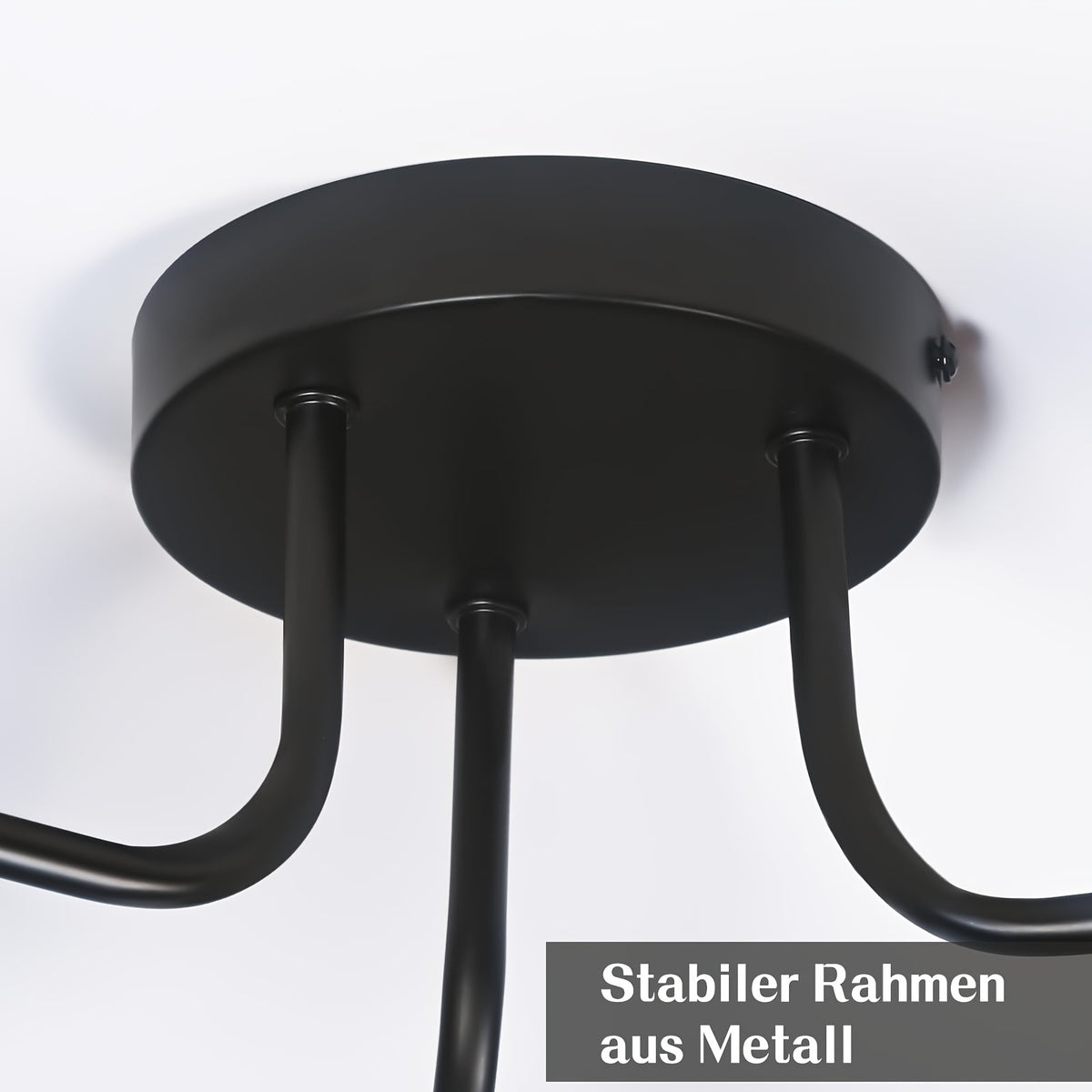 Plafonnier noir 3 ou 5 globes en verre gris fumé, style rétro