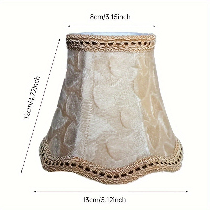 Abat-jour cloche festonnés à galon tressé, lot de 3 ou 6, Ø 13 cm