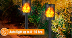 Torche solaire à effet flamme scintillante pour allée, 32 cm