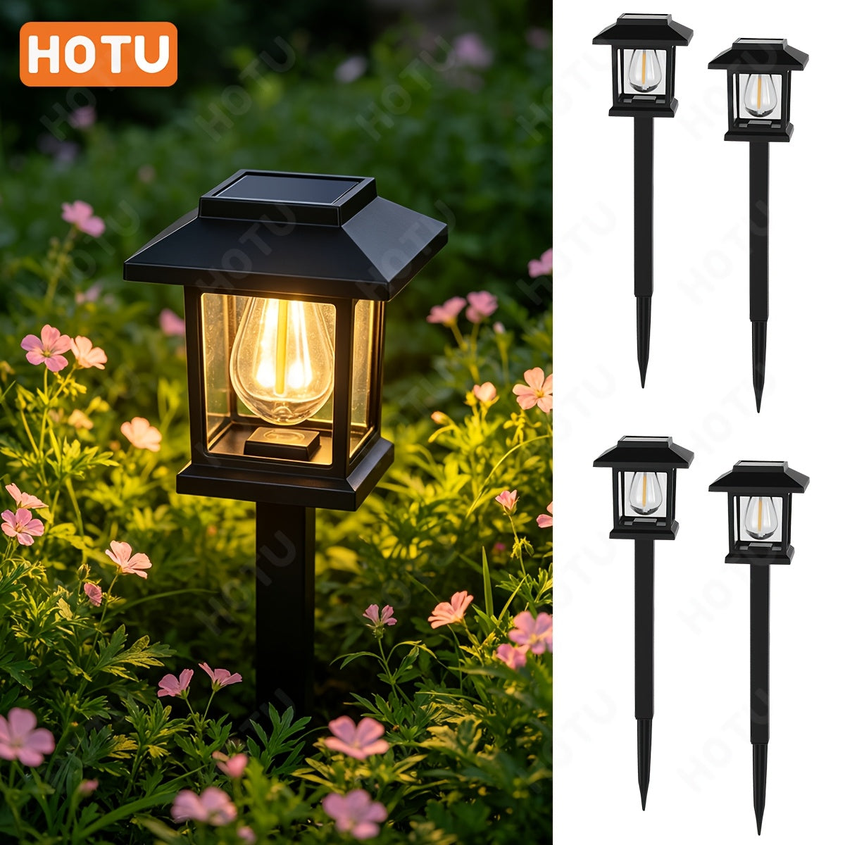 Lanterne solaire à toit pagode, esprit jardin ancien
