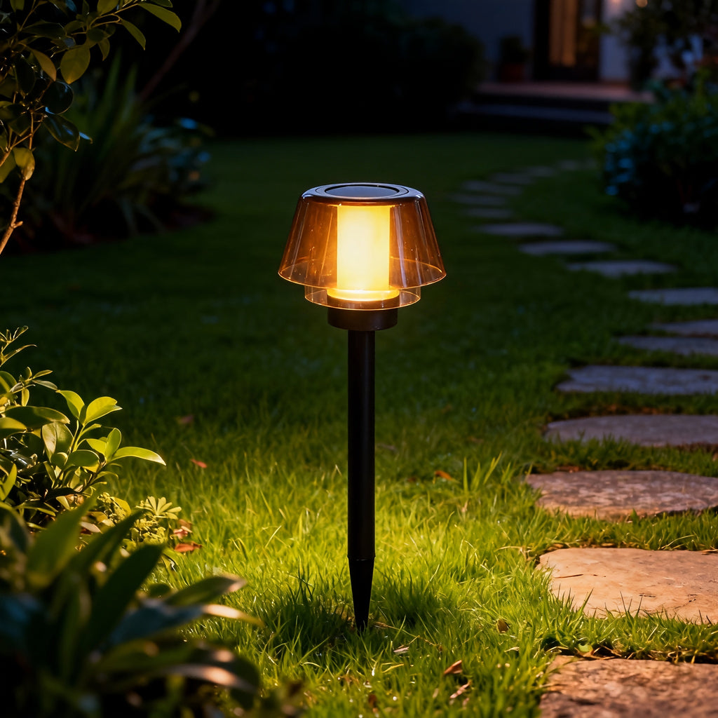 Lampe solaire 2 en 1 de table ou à piquer, effet flamme, IP44