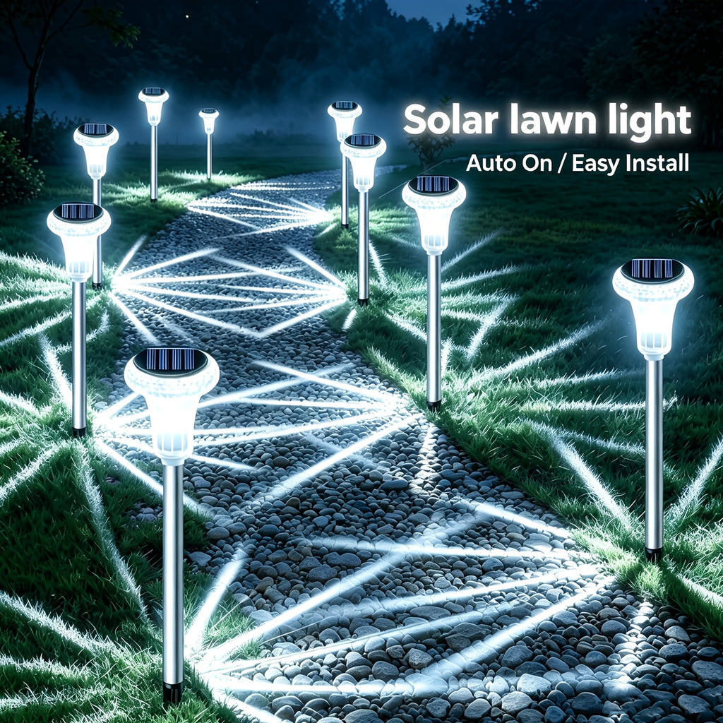 Lot de 12 lampes solaires de jardin à projection d'étoiles, IP44