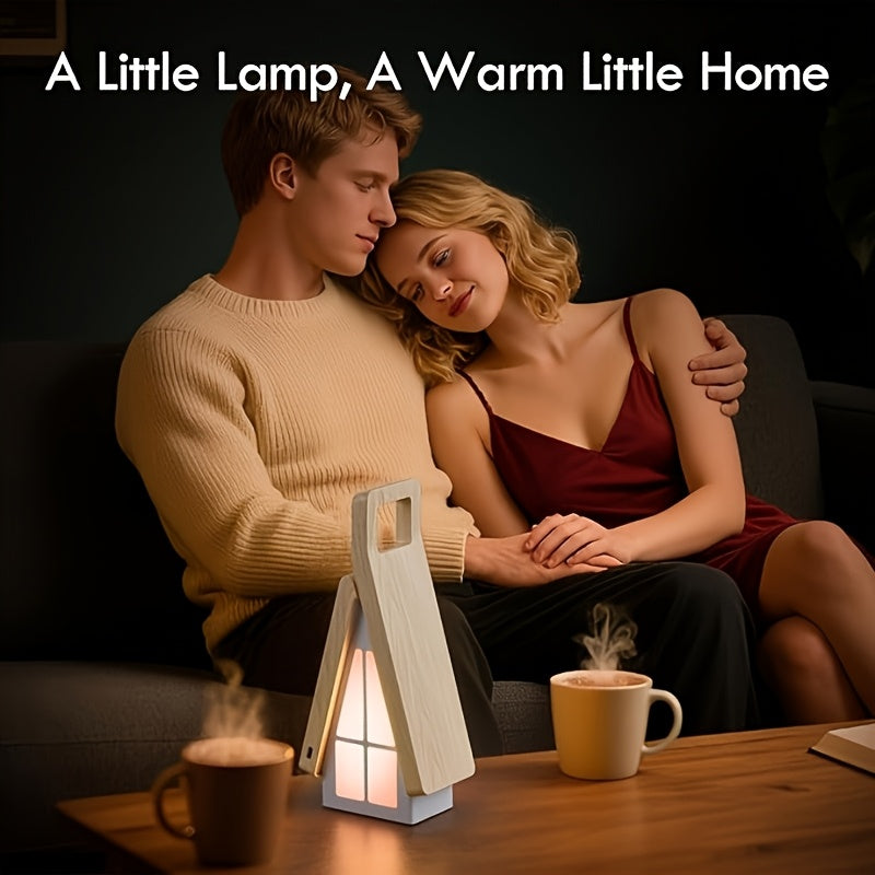 Lampe de chevet LED maisonnette 2 en 1, veilleuse et lampe de bureau