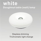 Lampe donut sans fil tactile, à poser ou à fixer au mur, 22 cm