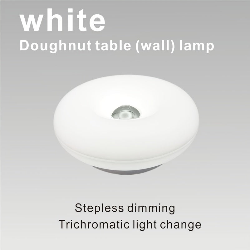 Lampe donut sans fil tactile, à poser ou à fixer au mur, 22 cm