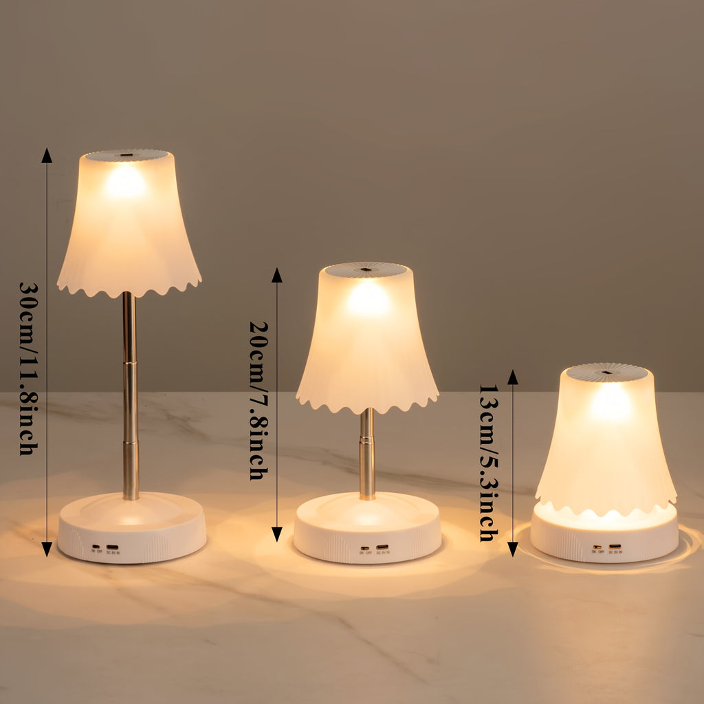 Lampe gestuelle sans fil en cloche, RVB, blanc, orange ou rose