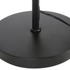 Lampadaire crosse noir à douille dorée apparente, 157 cm