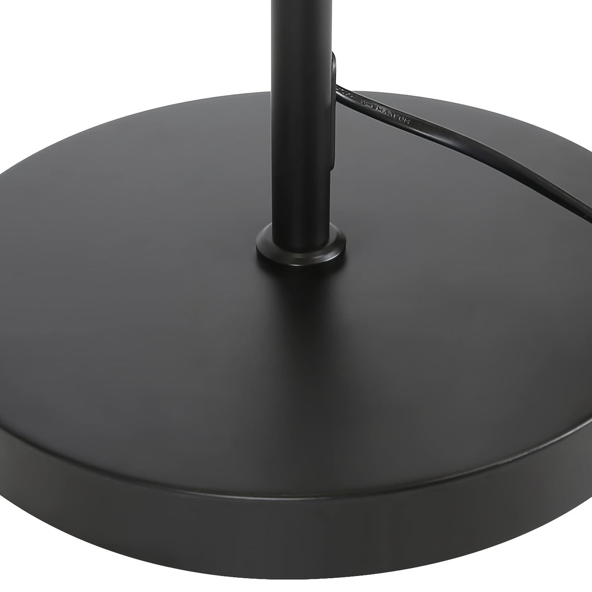 Lampadaire crosse noir à douille dorée apparente, 157 cm