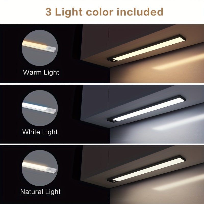 Réglette LED sans fil en aluminium à détecteur, 10 à 50 cm