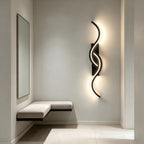 Applique murale LED noire double courbe 60 cm, blanc neutre 4000 K