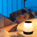 Lampe de chevet télescopique sans fil, abat-jour facetté torsadé