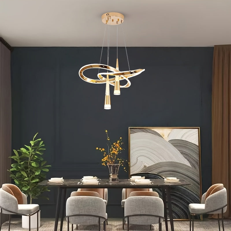 Une sculpture lumineuse pour salle à manger moderne
