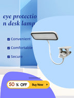 Lampe à pince rechargeable à tête rectangulaire, à poser ou fixer