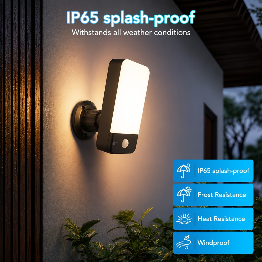Applique rechargeable à détecteur et télécommande, 3 teintes IP65
