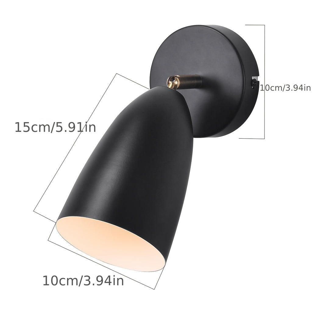 Applique murale spot orientable GU10, noir ou blanc, lot de 2