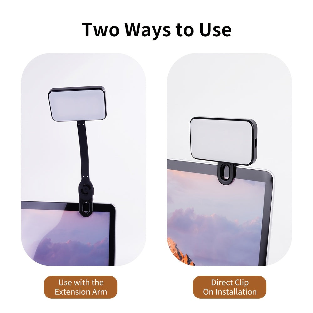 Lampe de lecture à pince noire modulable, tête amovible et bras